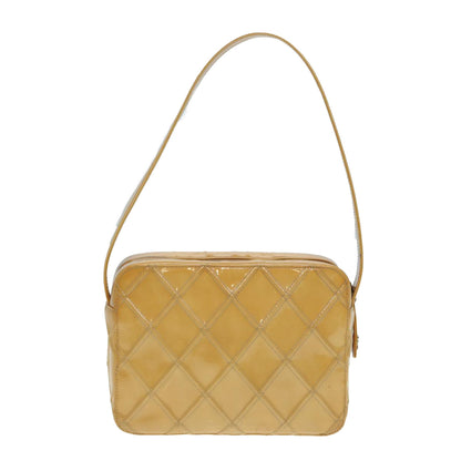 Chanel Bicolore Shoulder Bag Enamel Yellow Silver CC Auth yb