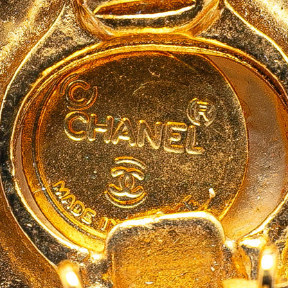Chanel Gold Plated Faux Pearl Earrings