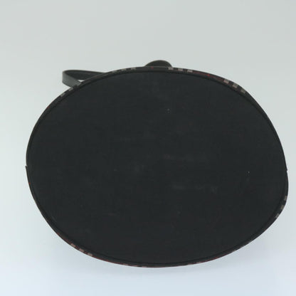 BurberrySs Nova Check Blue Label Shoulder Bag Nylon Black Auth yk10122