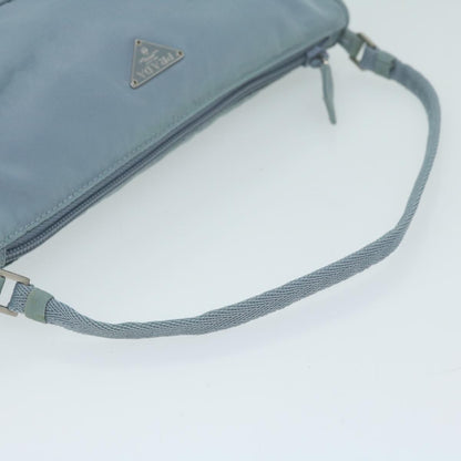 PRADA Accessory Pouch Nylon Blue Auth yk10185