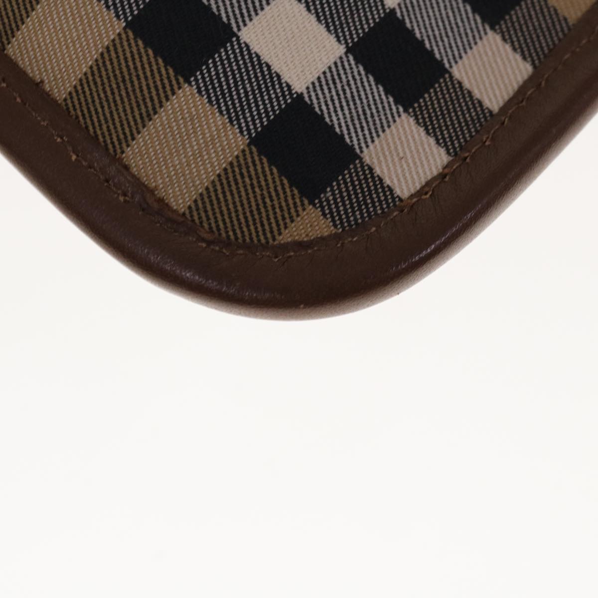 BurberrySs Nova Check Clutch Bag Canvas Beige Brown Auth yk10288