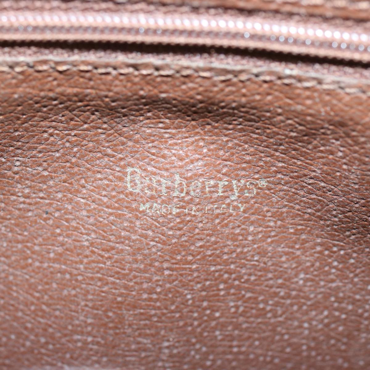 BurberrySs Nova Check Clutch Bag PVC Leather Beige Auth yk10533