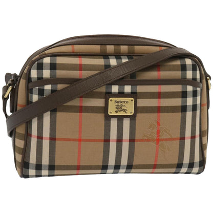 BurberrySs Nova Check Shoulder Bag Canvas Beige Auth yk10796