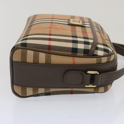 BurberrySs Nova Check Shoulder Bag Canvas Beige Auth yk10796