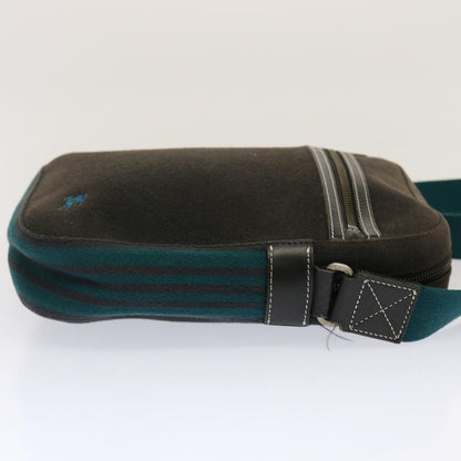 Burberry Blue Label Shoulder Bag Canvas Black Auth yk11709