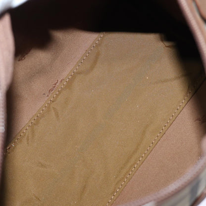 BURBERRYSs Nova Check Boston Bag Canvas Beige Auth yk12086