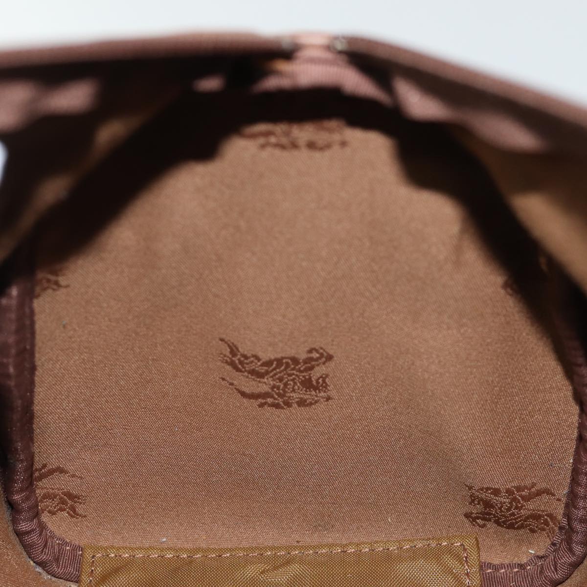 BURBERRYSs Nova Check Boston Bag Canvas Beige Auth yk12086