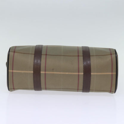 BURBERRYSs Nova Check Hand Bag Canvas Beige Auth yk12280