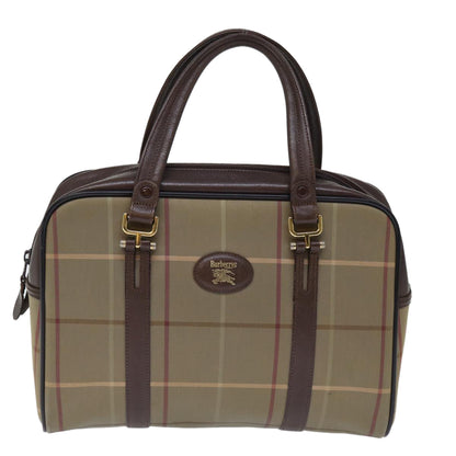 BURBERRYSs Nova Check Hand Bag Canvas Beige Auth yk12280