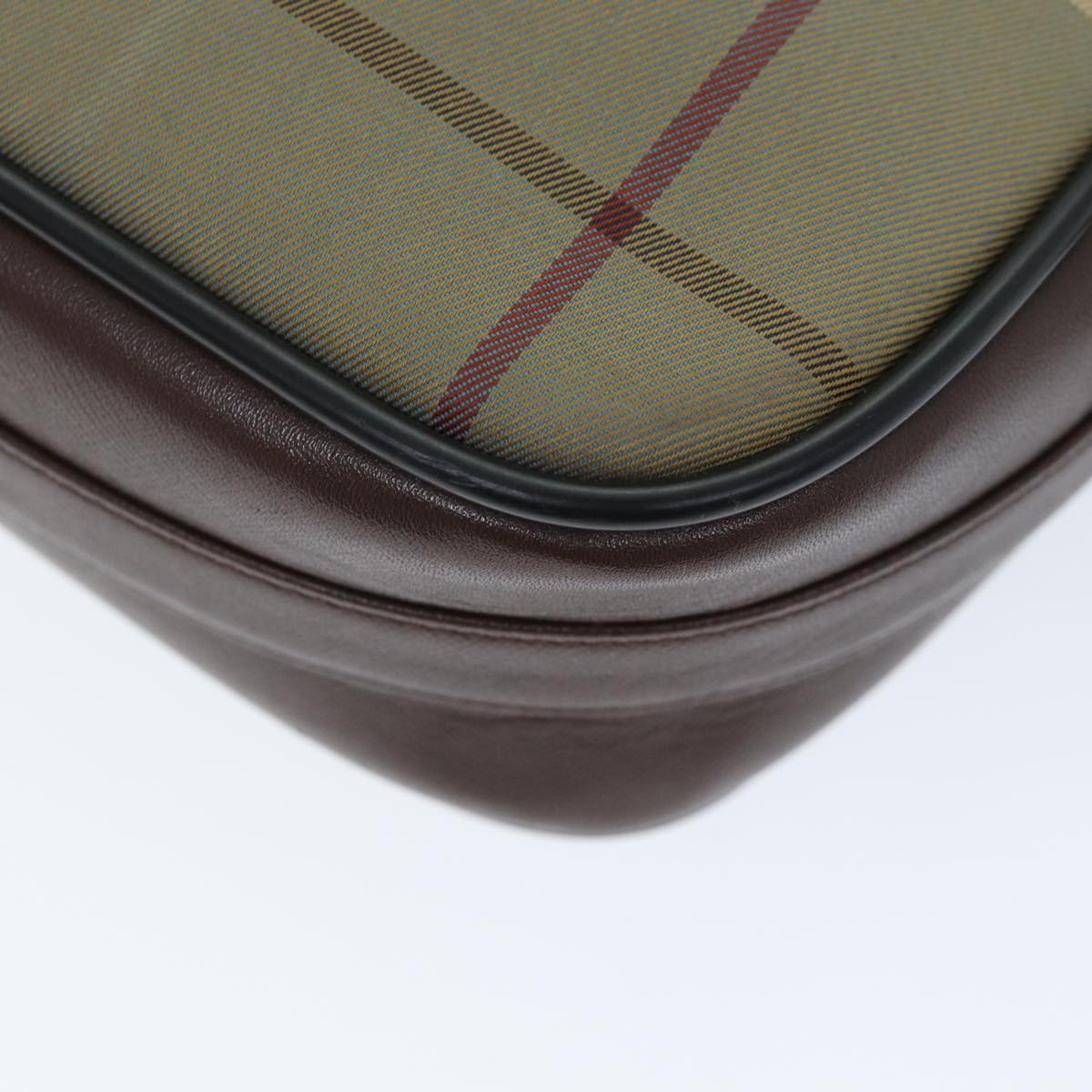 BURBERRYSs Nova Check Shoulder Bag Canvas Beige Auth yk12298