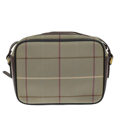 BURBERRYSs Nova Check Shoulder Bag Canvas Beige Auth yk12298