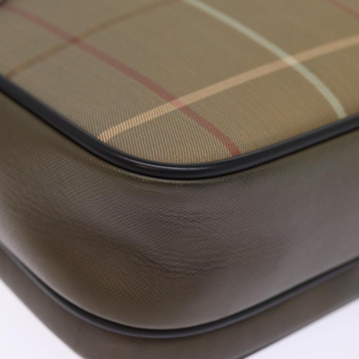 BURBERRYSs Nova Check Shoulder Bag Canvas Beige Auth yk12716