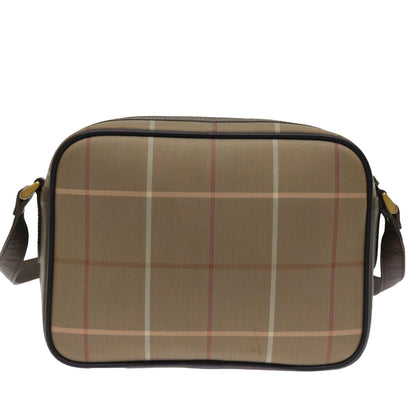 BURBERRYSs Nova Check Shoulder Bag Canvas Beige Auth yk12716