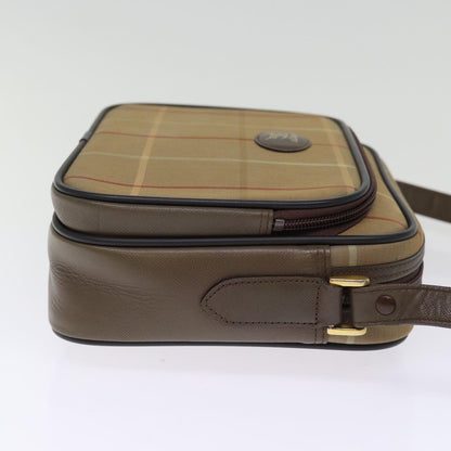 BURBERRYSs Nova Check Shoulder Bag Canvas Beige Auth yk12716