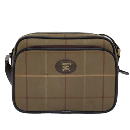 BURBERRYSs Nova Check Shoulder Bag Canvas Beige Auth yk12717