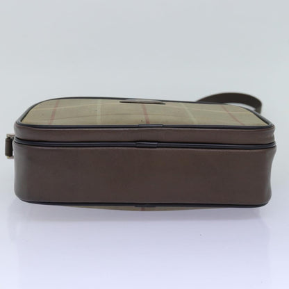 BURBERRYSs Nova Check Shoulder Bag Canvas Beige Auth yk12717