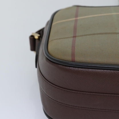 BURBERRYSs Nova Check Shoulder Bag Canvas Beige Auth yk12733