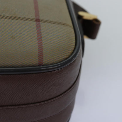 BURBERRYSs Nova Check Shoulder Bag Canvas Beige Auth yk12733