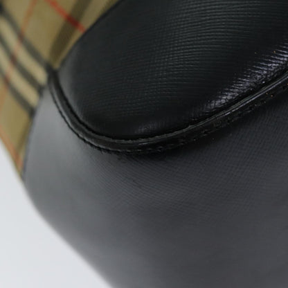 BURBERRY Nova Check Tote Bag Canvas Beige Auth yk12758