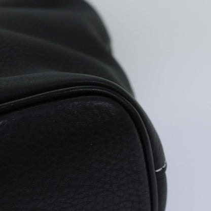 BURBERRYSs Hand Bag Leather Black Auth yk12762