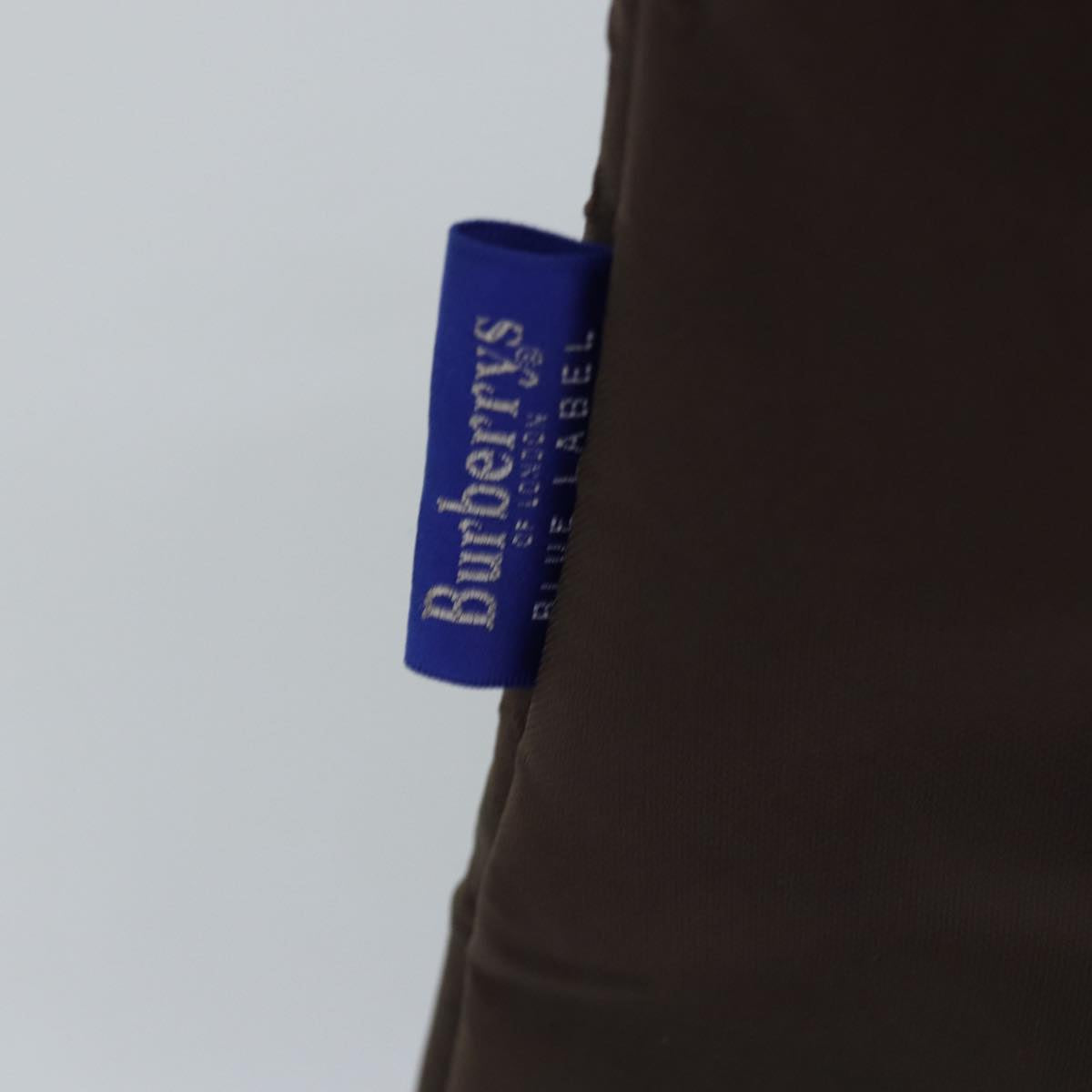 BURBERRYSs Nova Check Blue Label Tote Bag Nylon Beige Brown Auth yk12782