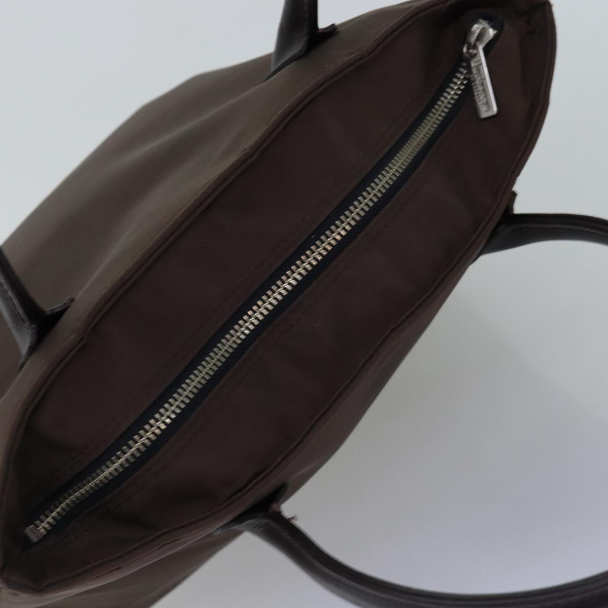 BURBERRYSs Nova Check Blue Label Tote Bag Nylon Beige Brown Auth yk12782