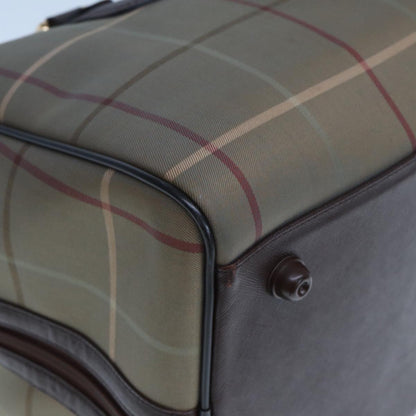 BURBERRYSs Nova Check Boston Bag Canvas Beige Auth yk12869