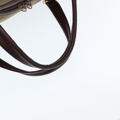 BURBERRYSs Nova Check Boston Bag Canvas Beige Auth yk12869