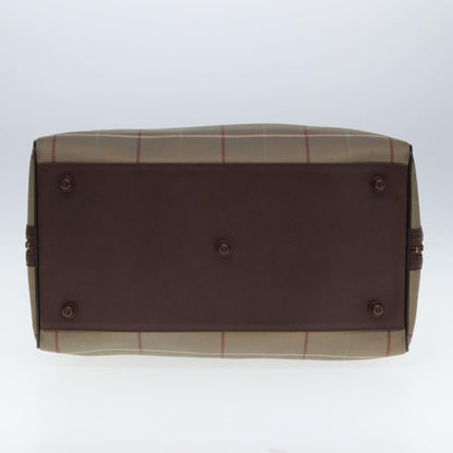 BURBERRYSs Nova Check Boston Bag Canvas Beige Auth yk12869