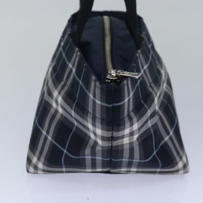 BURBERRYSs Nova Check Blue Label Hand Bag Nylon Navy Auth yk13111