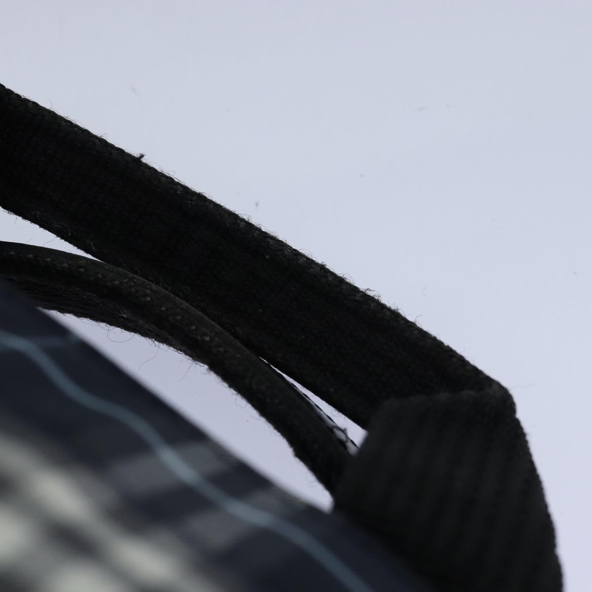 BURBERRYSs Nova Check Blue Label Hand Bag Nylon Navy Auth yk13111