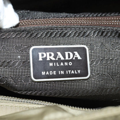 PRADA Hand Bag Nylon Beige Auth yk13122