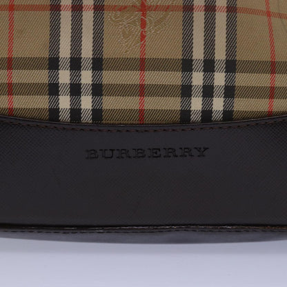 BURBERRY Nova Check Tote Bag Canvas Beige Auth yk13193