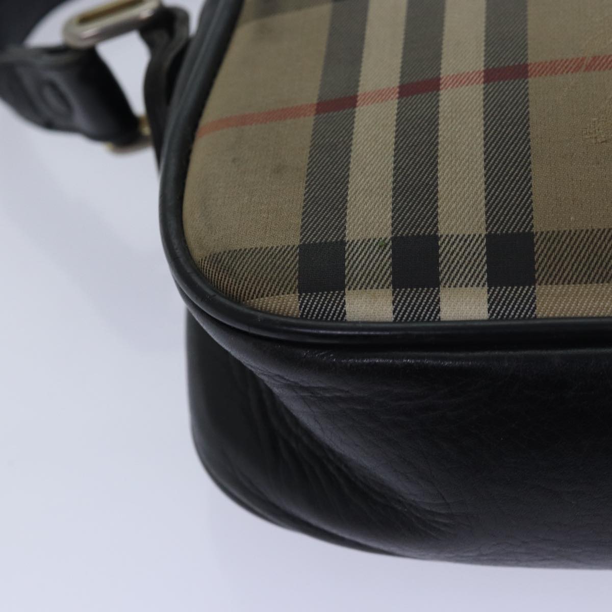 BURBERRYSs Nova Check Shoulder Bag Canvas Beige Auth yk13298
