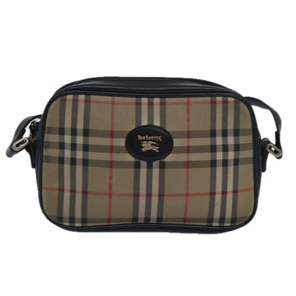 BURBERRYSs Nova Check Shoulder Bag Canvas Beige Auth yk13298