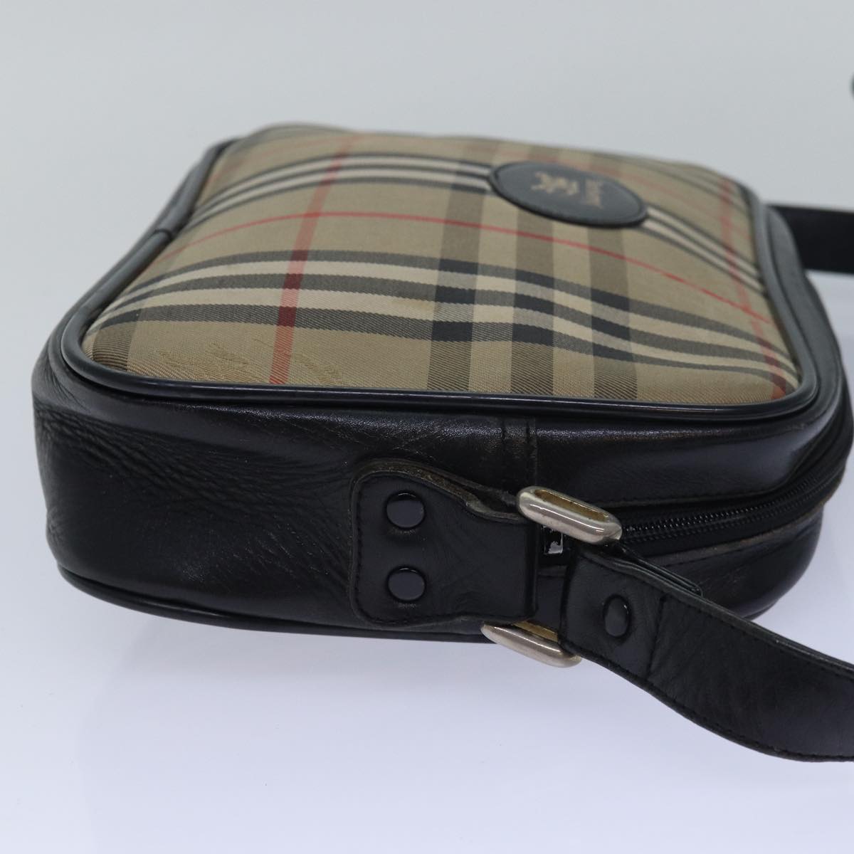 BURBERRYSs Nova Check Shoulder Bag Canvas Beige Auth yk13298