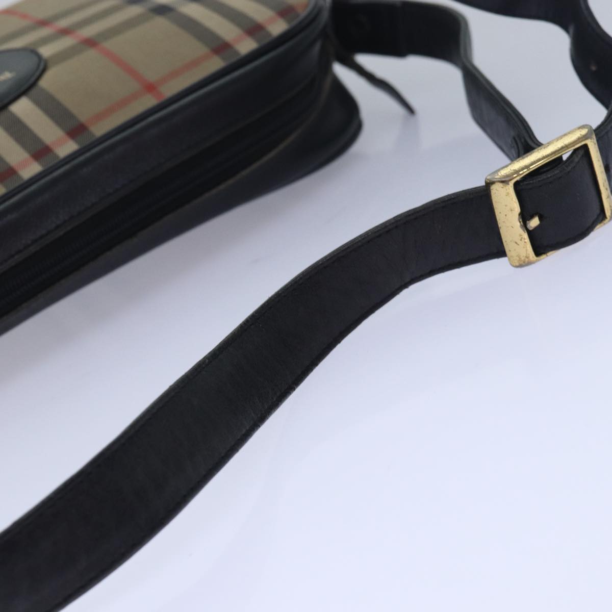 BURBERRYSs Nova Check Shoulder Bag Canvas Beige Auth yk13298