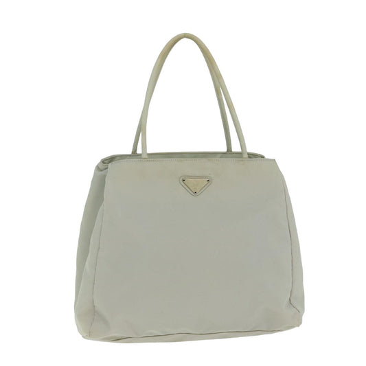 PRADA Hand Bag Nylon Gray Auth yk13351