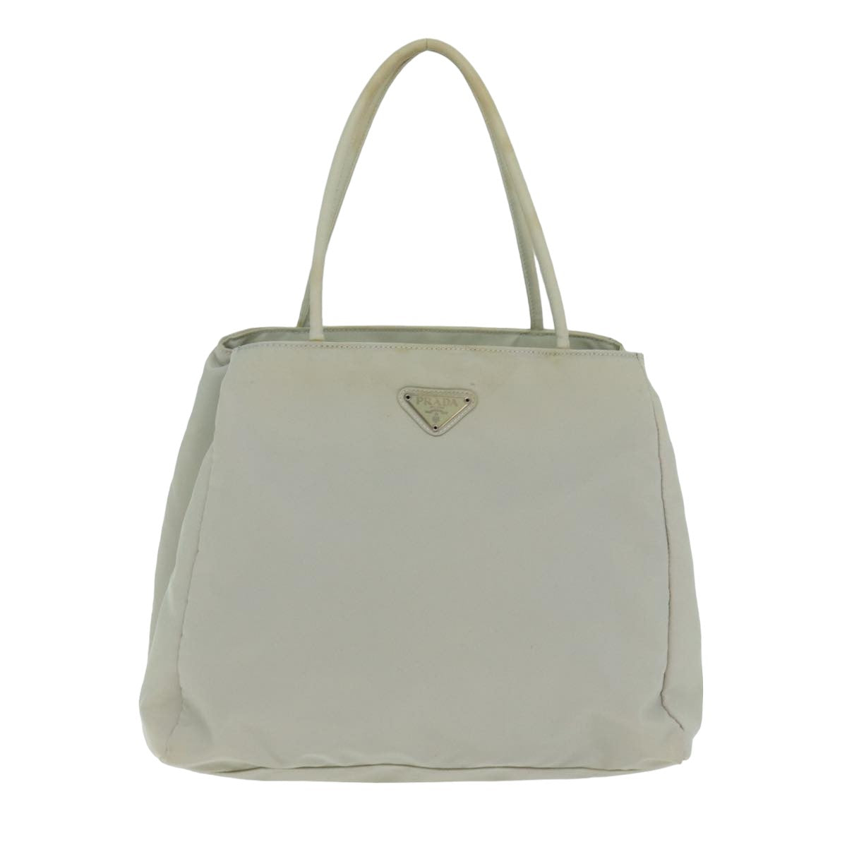 PRADA Hand Bag Nylon Gray Auth yk13351