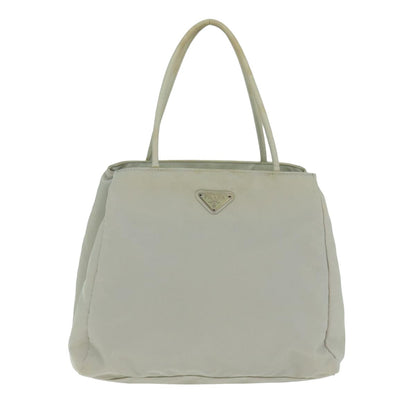 PRADA Hand Bag Nylon Gray Auth yk13351