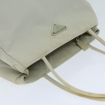 PRADA Hand Bag Nylon Gray Auth yk13351