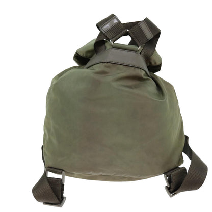 PRADA Backpack Nylon Khaki Auth yk13356