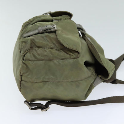 PRADA Backpack Nylon Khaki Auth yk13356