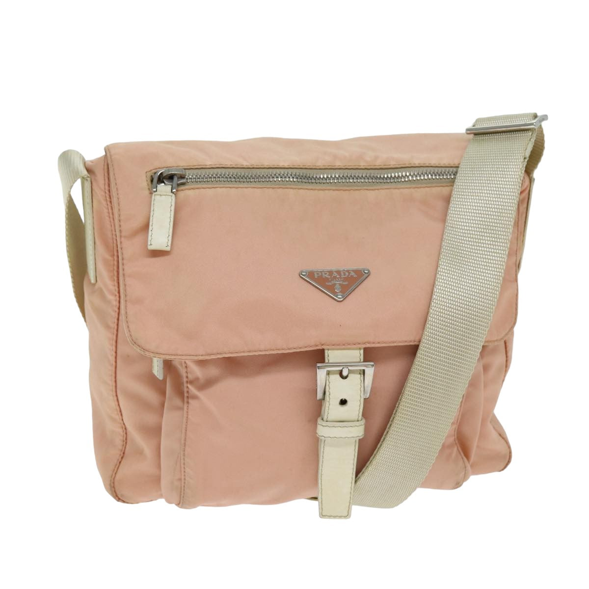 PRADA Shoulder Bag Nylon Pink Auth yk13570