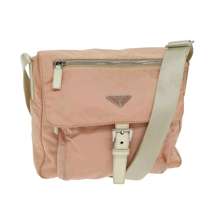 PRADA Shoulder Bag Nylon Pink Auth yk13570