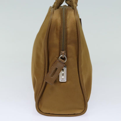 PRADA Hand Bag Nylon Brown Auth yk13600