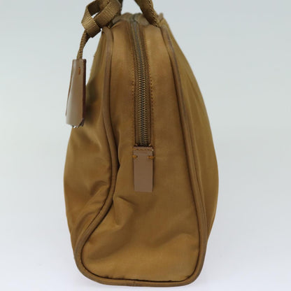 PRADA Hand Bag Nylon Brown Auth yk13600