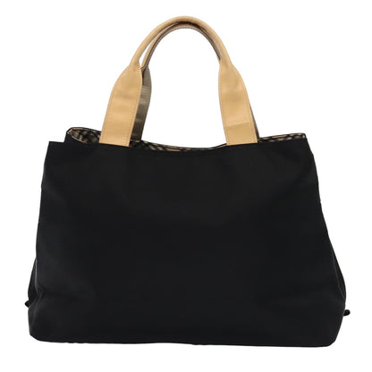BURBERRY Hand Bag Nylon Black Auth yk13647
