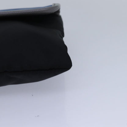 PRADA Clutch Bag Nylon Black Blue 2NH011 Auth yk13704