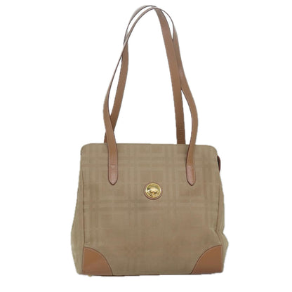 BURBERRYSs Nova Check Shoulder Bag Canvas Beige Auth yk13997
